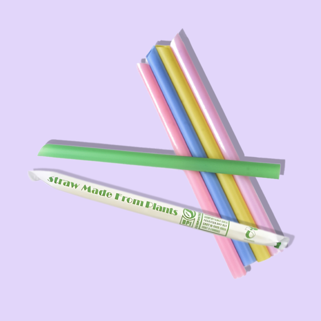 Colourful Compostable Bubble Tea Straws