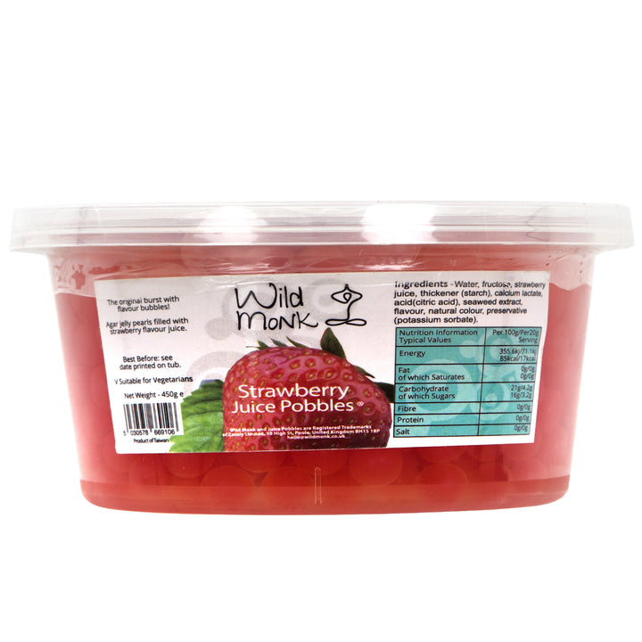 Wild Monk Strawberry Popping Boba (Juice Pobbles) - 490g